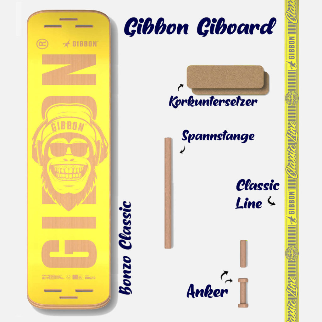GIBOARD - Mini Indoor Slackline zum Trainieren